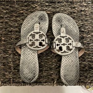 Tory Burch Miller sandals silver
